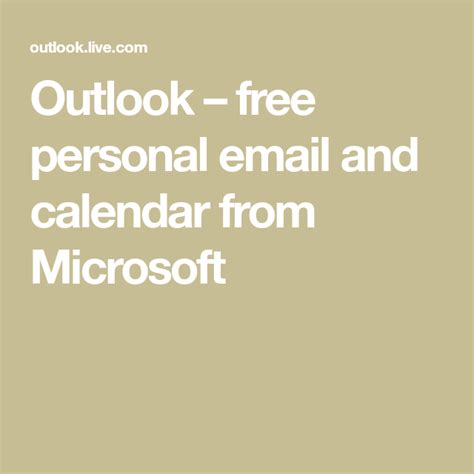 Outlook – free personal email and calendar from Microsoft